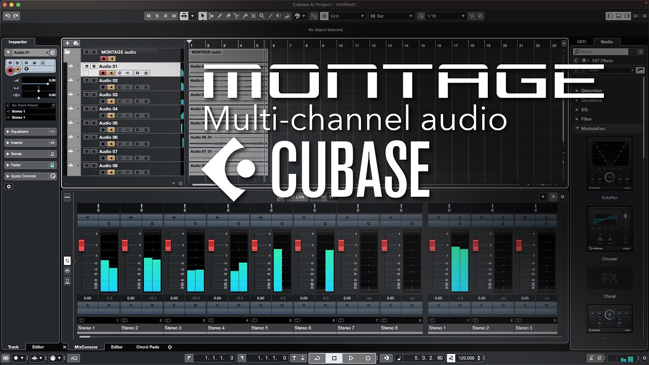 Как настроить Cubase с нуля для многоканальной записи Yamaha MONTAGE