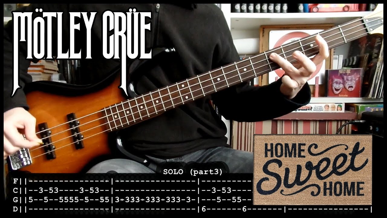 MÖTLEY CRÜE - Home sweet home 🏠 (BASS cover with TABS & lyrics)