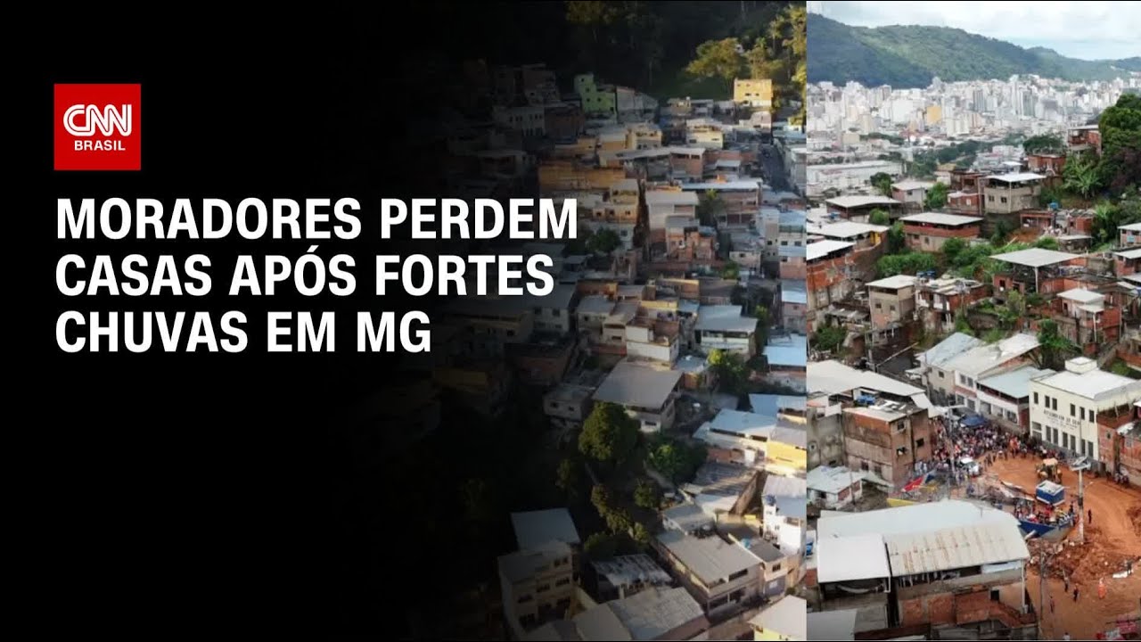 Casas desabam em MG após fortes chuvas | LIVE CNN