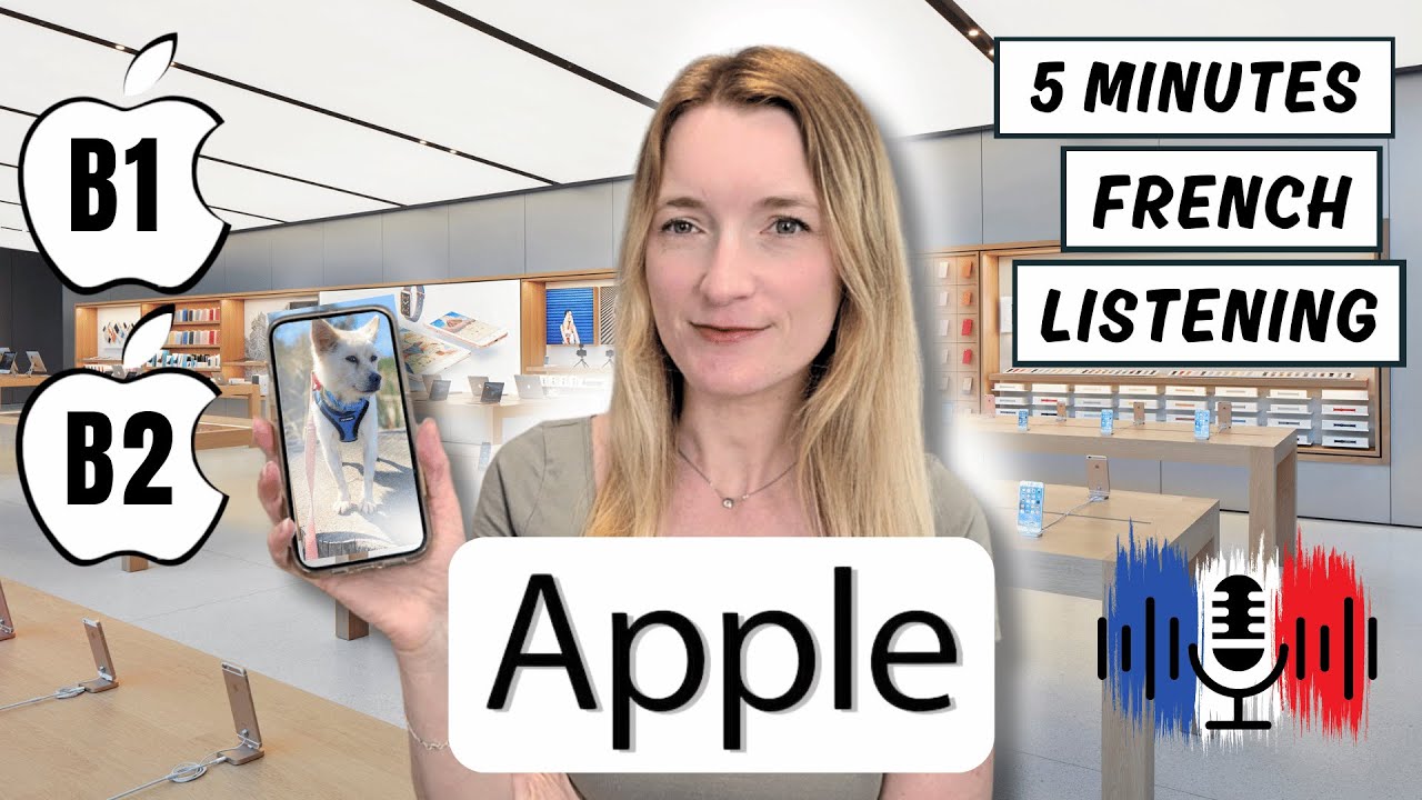Apple📱| 5 Minutes Slow French for B1 and B2 🇫🇷