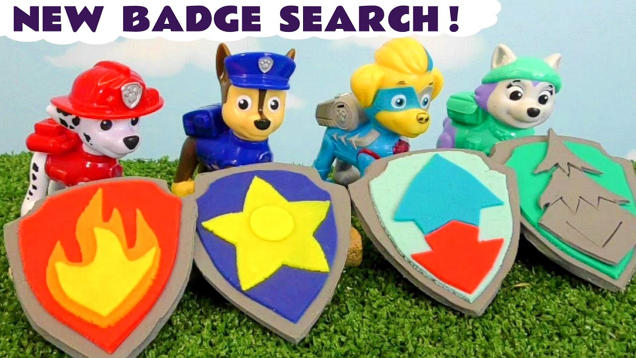 The Pups Search for their New Mighty Pup Badges