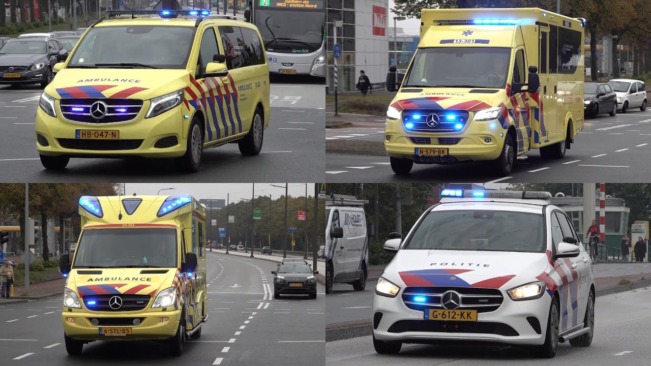 [Dagcompilatie] Ambulances en politie met spoed onderweg in Groningen