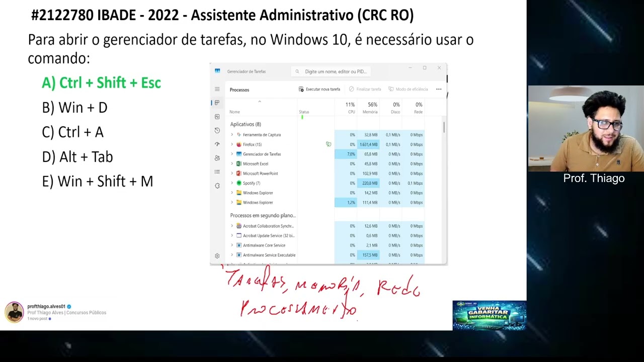 Aula 07 – Windows 11- Ferramentas Administrativas  | SEDUC RO | Prof. Thiago Alves