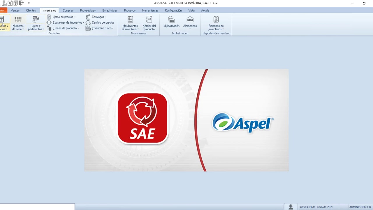 SAE  4 Invetarios, Productos, servicios, kit y grupos
