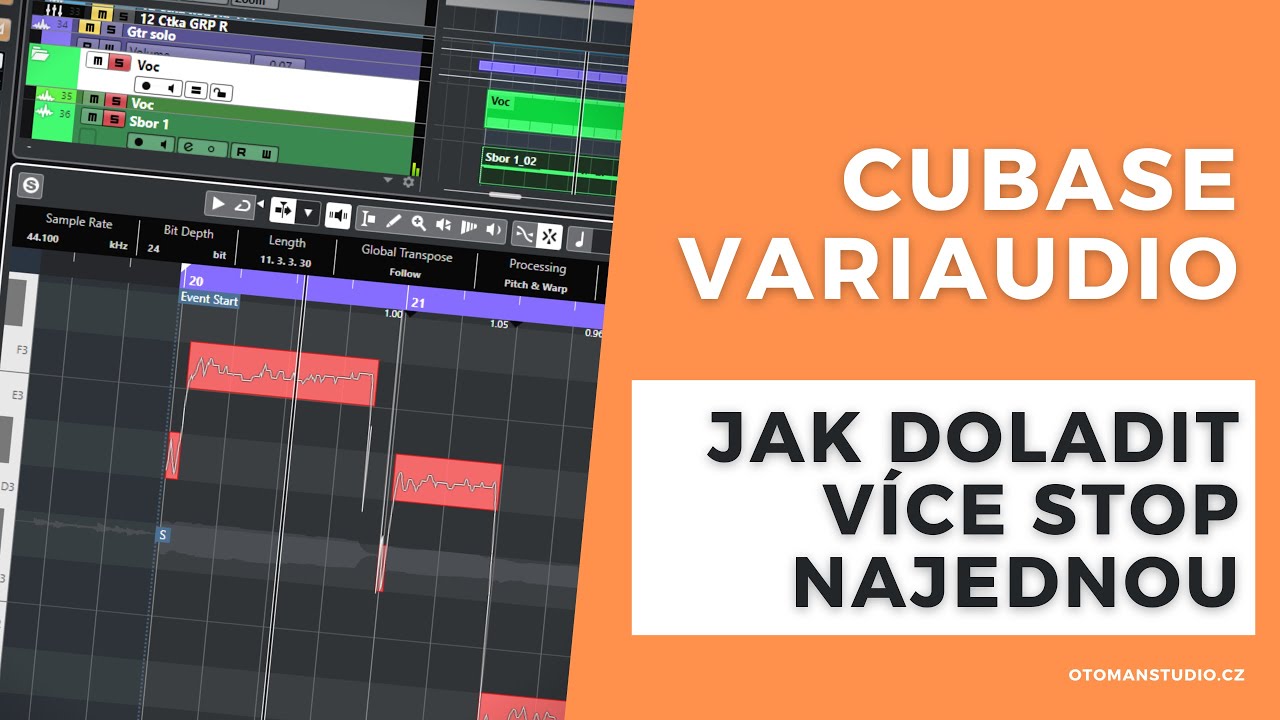 Cubase VARIAUDIO - Jak Doladit Více Stop NAJEDNOU - @oTomanStudio.cz