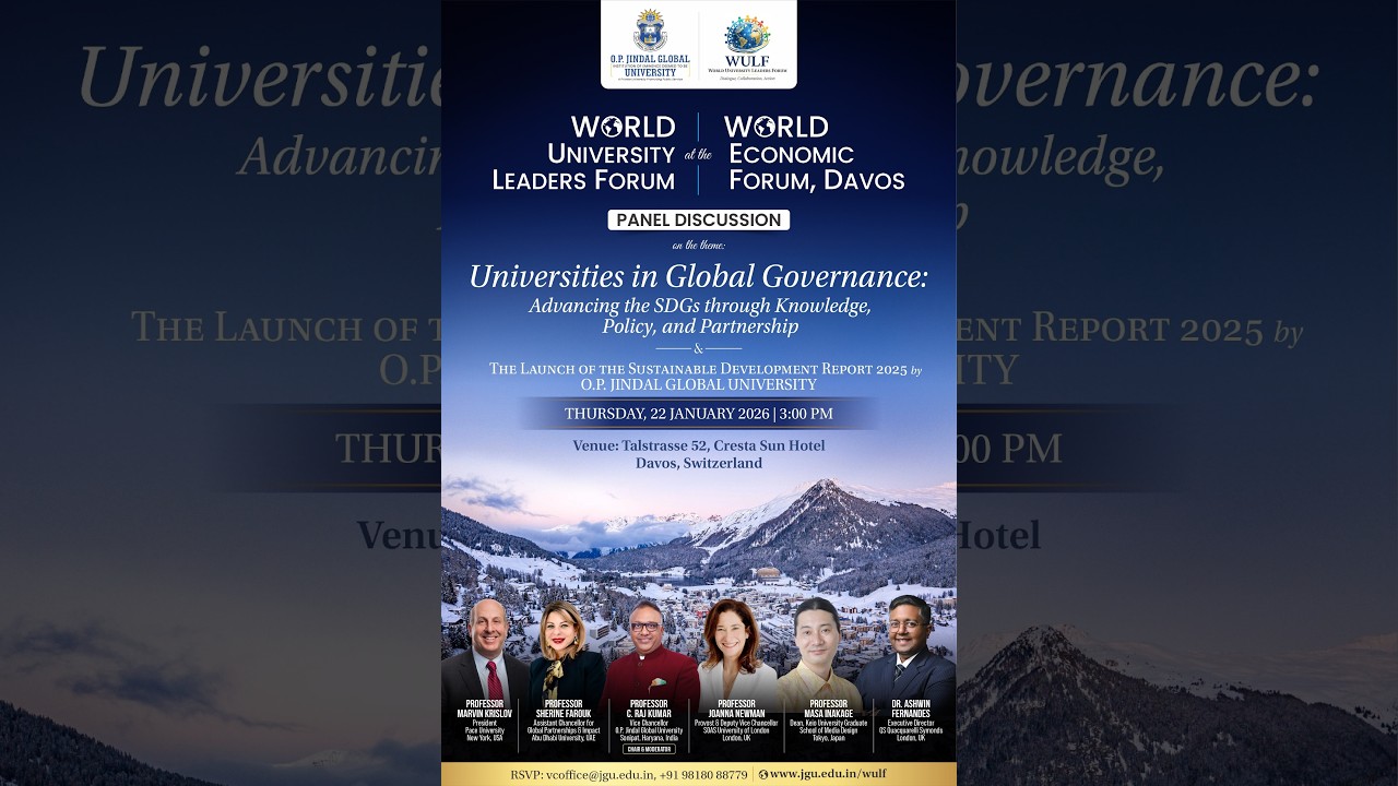 LIVE: Universities in Global Governance I Davos WEF I Side Event 22.01.2026 @ Davos Cresta Sun Hotel