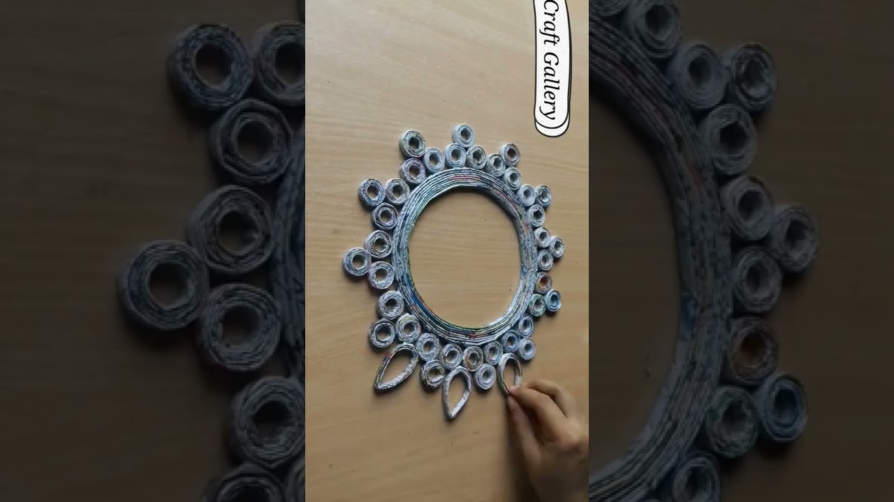 Beautiful Newspaper Wall Decor Idea #shorts #youtubeshorts #viralvideo #viralshorts #craftgallery