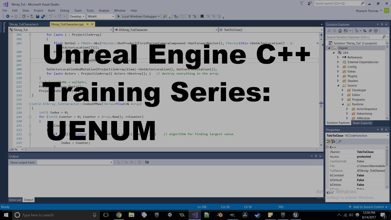 Unreal Engine C++ Training Series - UENUM