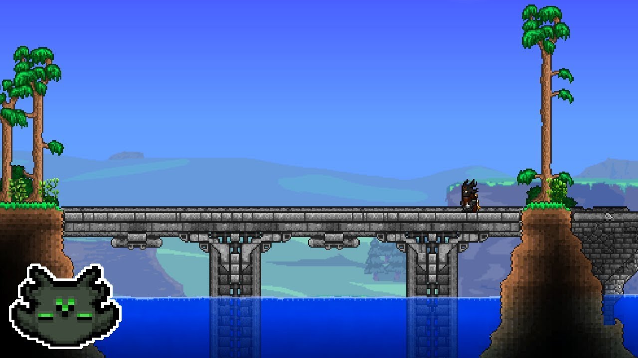 Building Interesting Stone Bridges | Terraria Build Tips