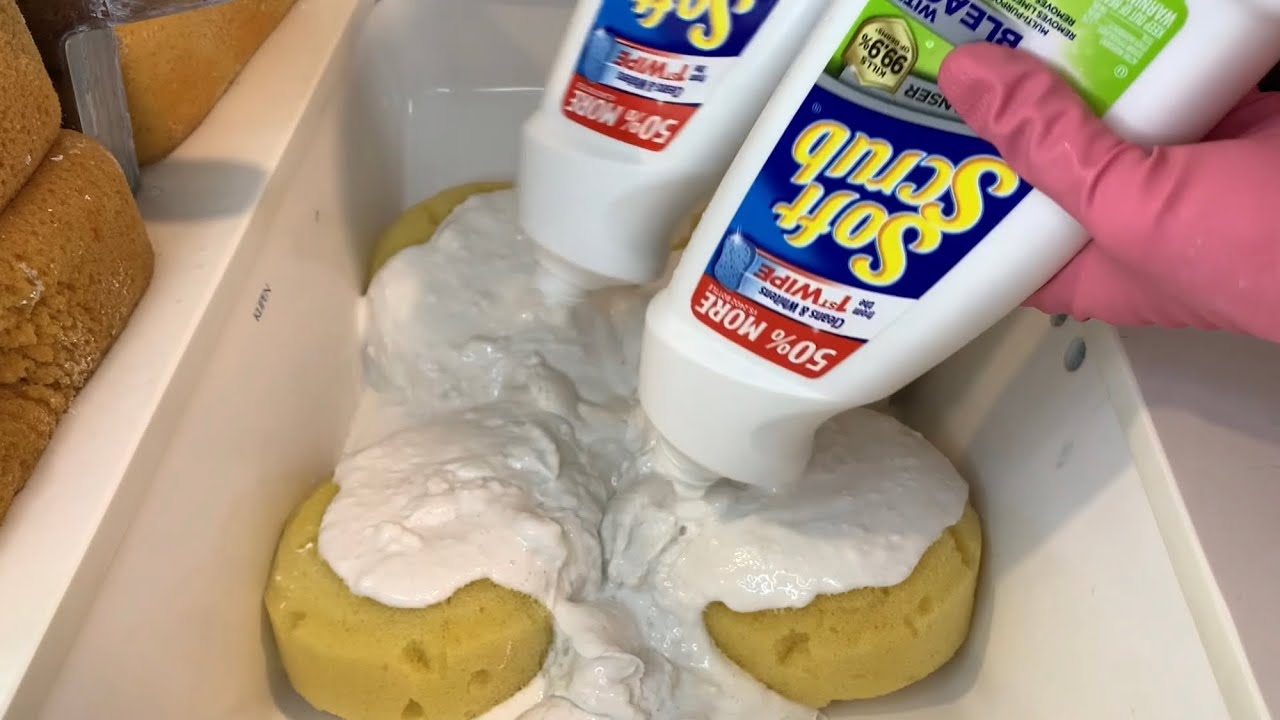 ✨🤍 AMAZING SOFT SCRUB OVERLOAD!! 🤍✨- sponge ASMR