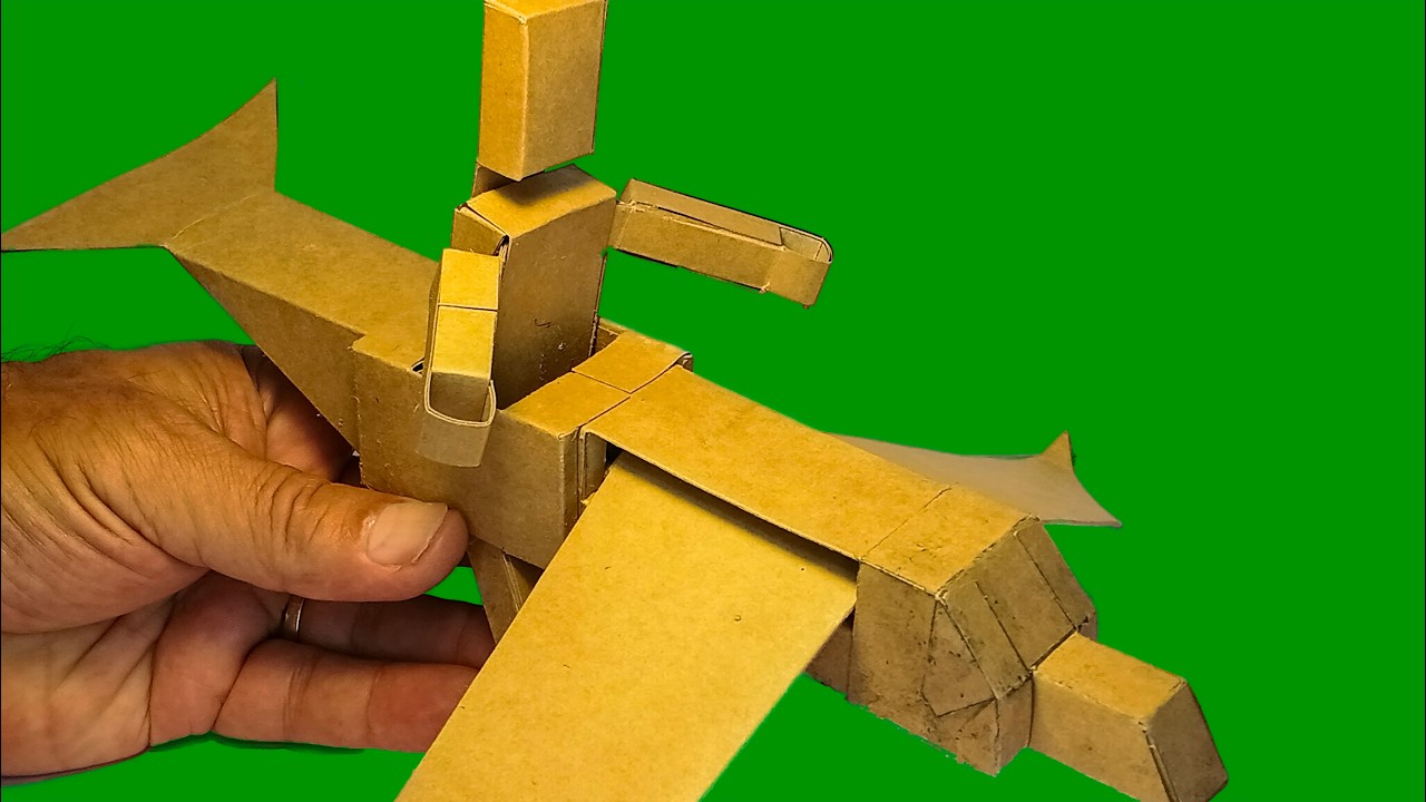 DIY Toys - Making a Riding Bird from Blueprints Printed on Cardboard