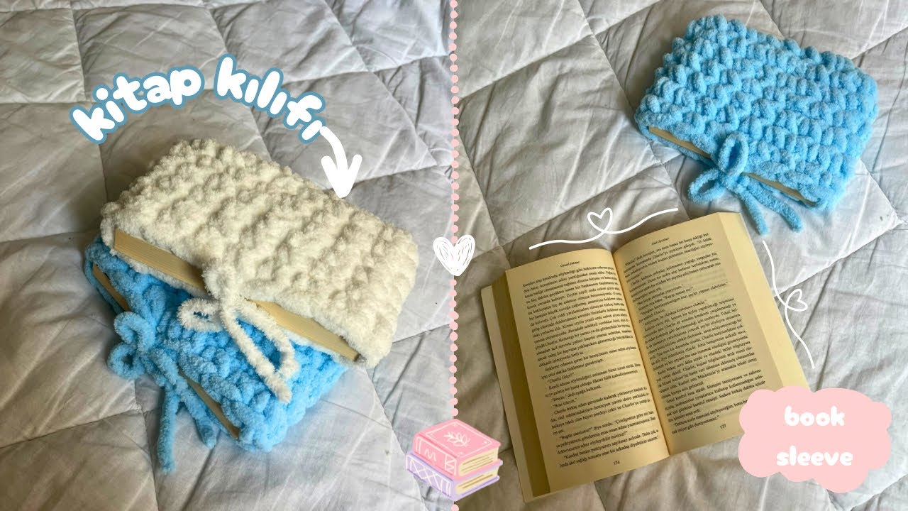 Tığsız şişsiz kitap kılıfı örelim / book sleeve✨📚