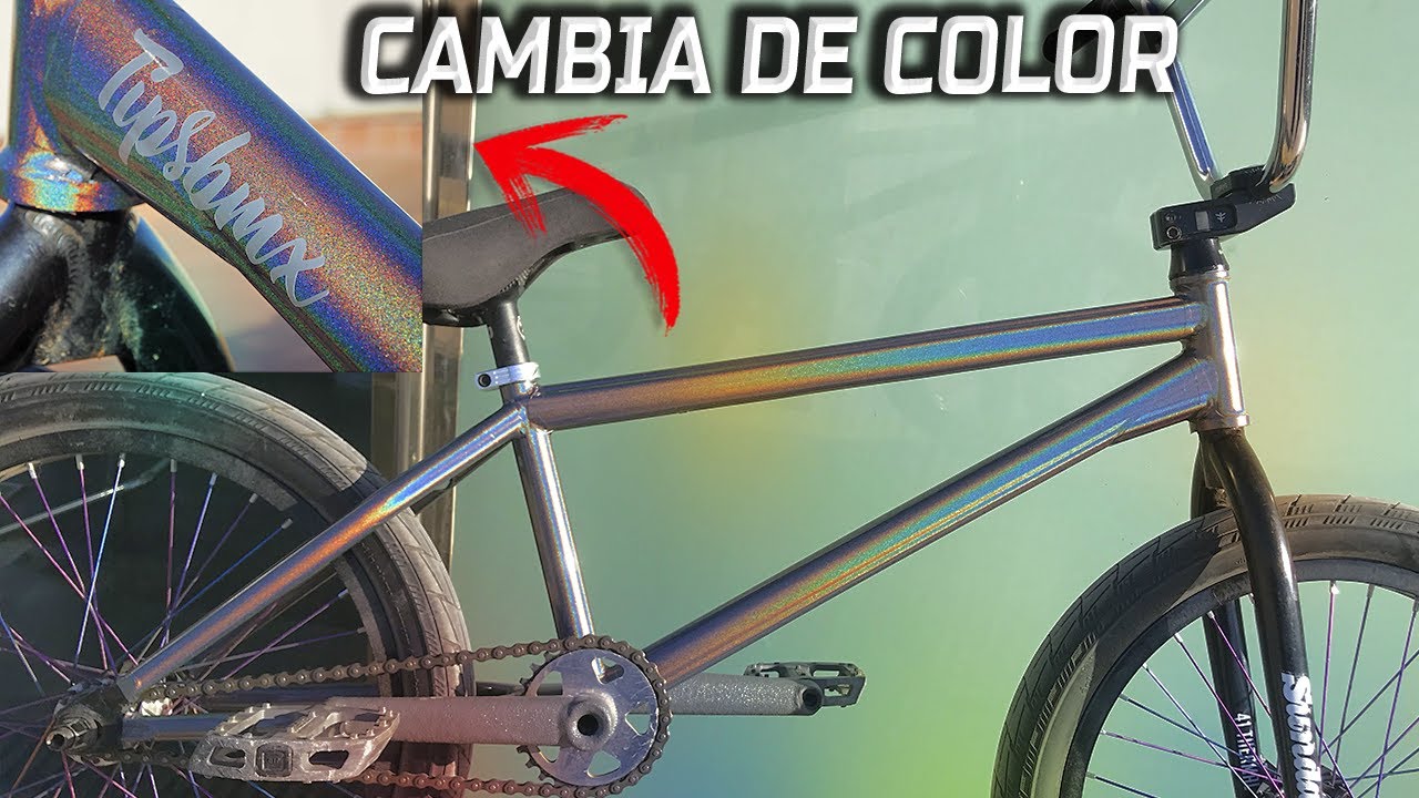 CONSIGUE EL COLOR OIL SLICK / CAMALEÓN EN TU BICI DE ESTA FORMA | Increíble cambio a mi BMX 😱
