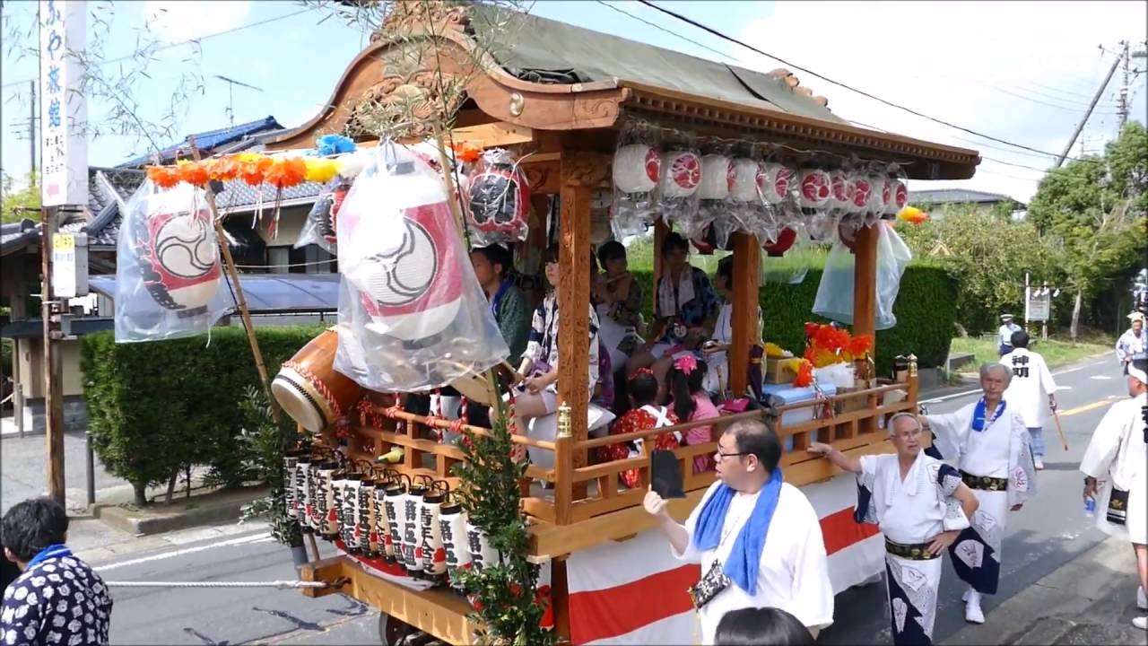 1916上総湊の祭：宮元区、第5区、湊仲区がこなや旅館－富津消防天津分署を通過。H28kmt04