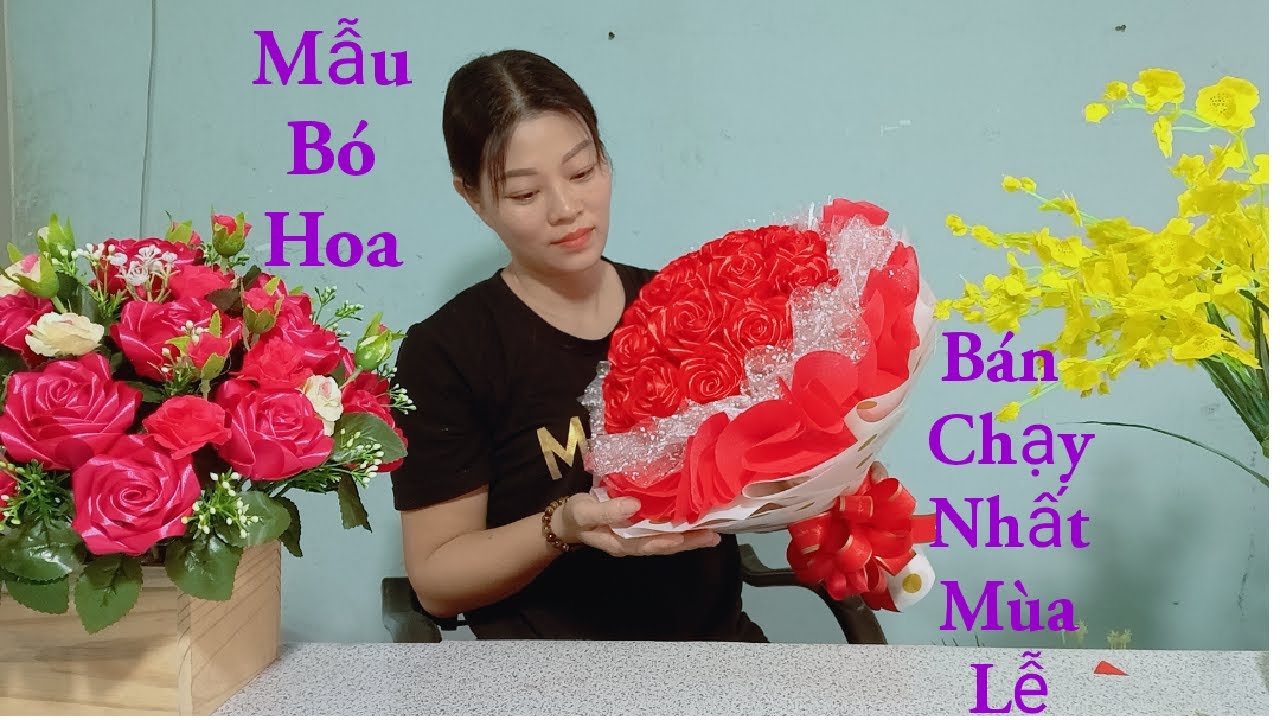 #ThuVan#Cachbohoa# Cách Bó Hoa Dạng Tròn 20 bông|Hoa Ruy Băng