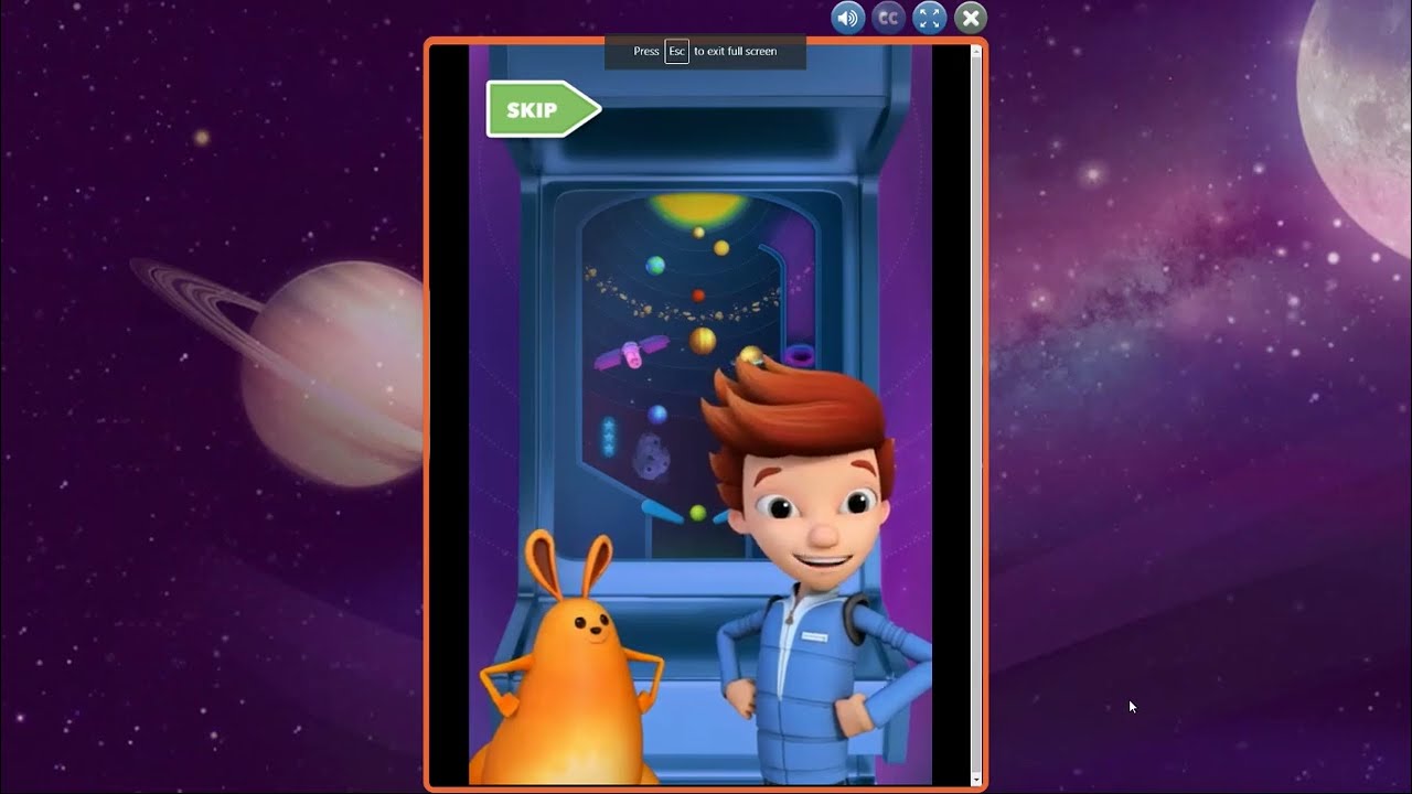 Ready Jet Go Jet's Planet Pinball Game PBS Kids