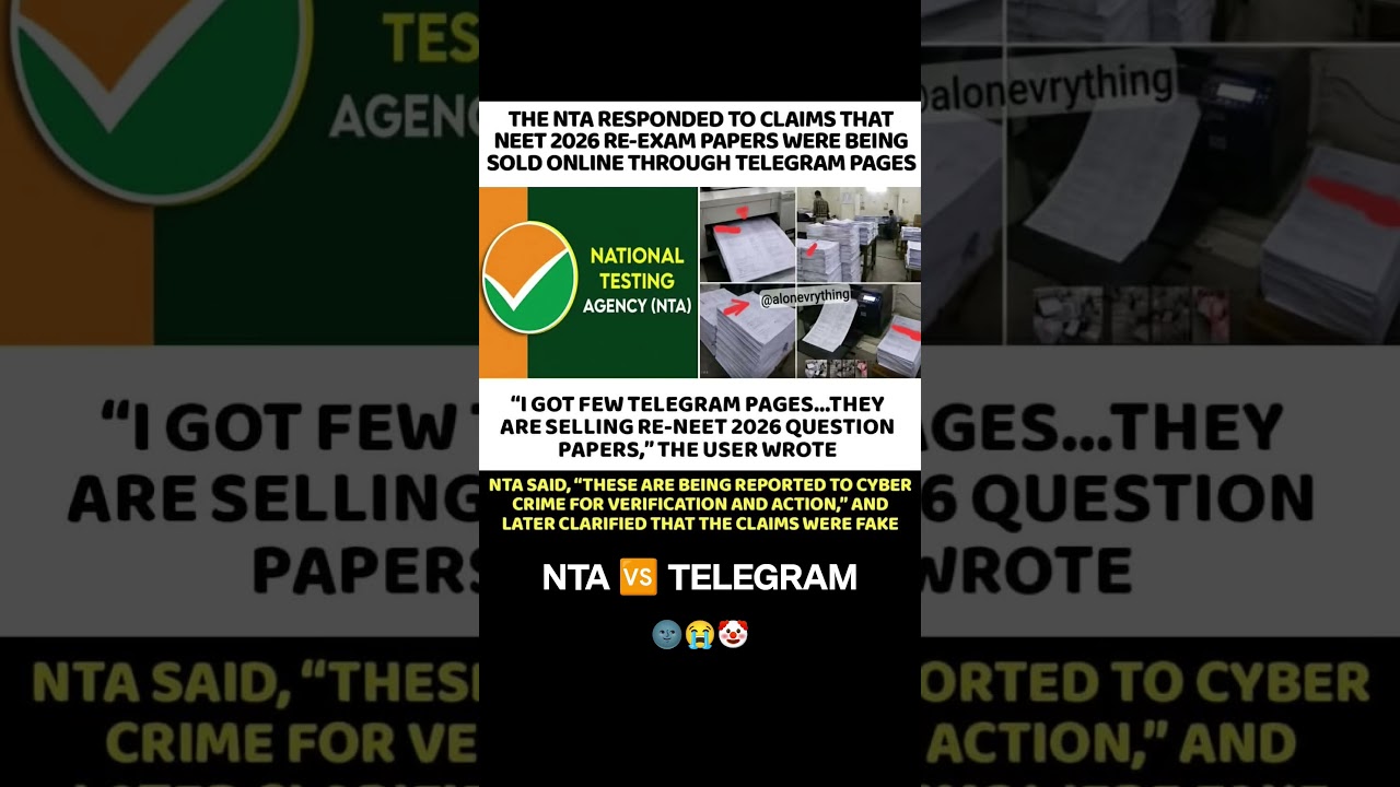 NTA vs TELEGRAM 💀😭 RE NEET 2026 BAWAAL 🚨 #reneet#neet2026#neet#trending#nta#viral#shorts#telegram