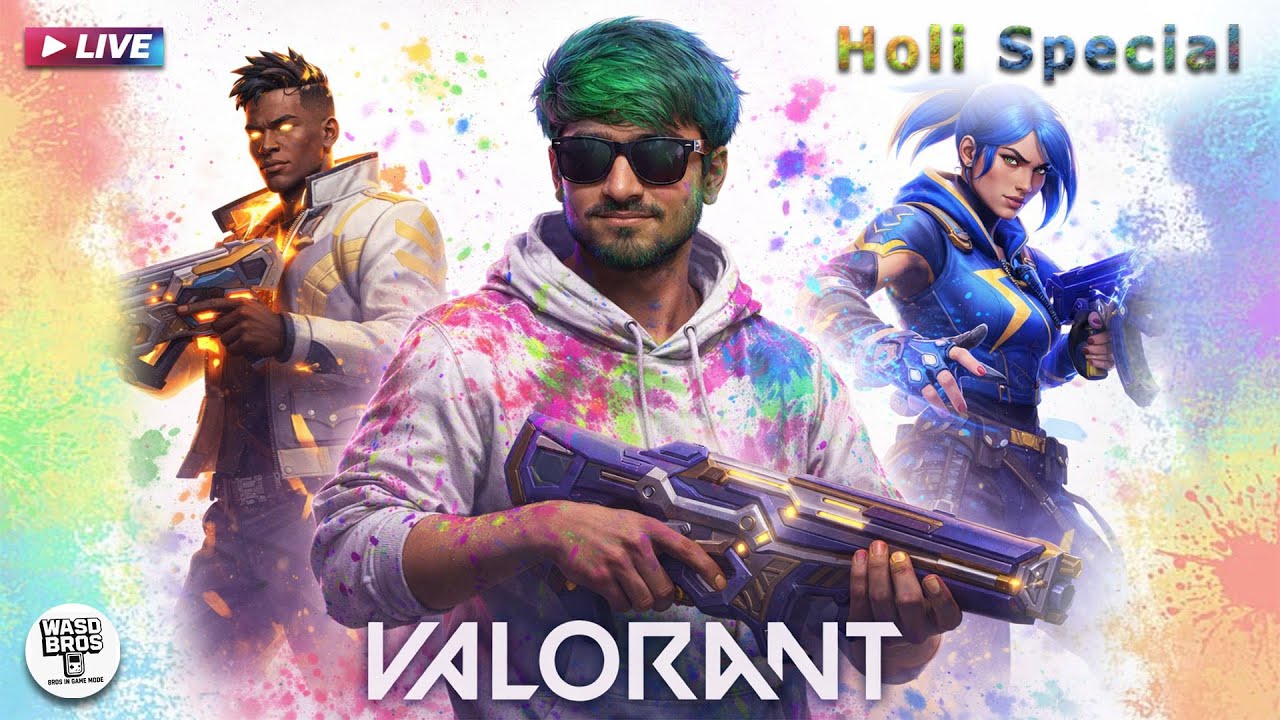 HOLI SPECIAL 🔥 Color Splash Clutch in VALORANT | WasdBros