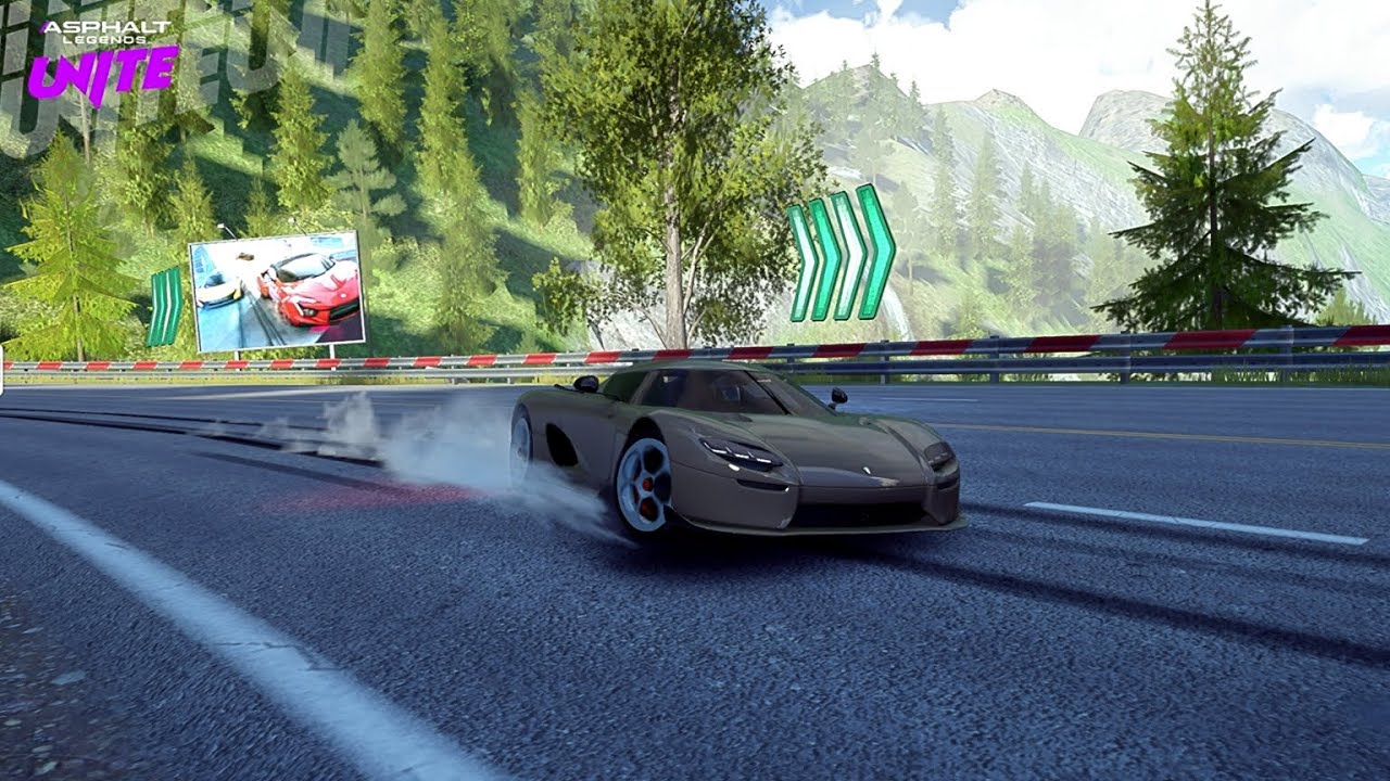 Asphalt Legends Unite - Gauntlet Reference - OC Koenigsegg CC850 on 4 tracks