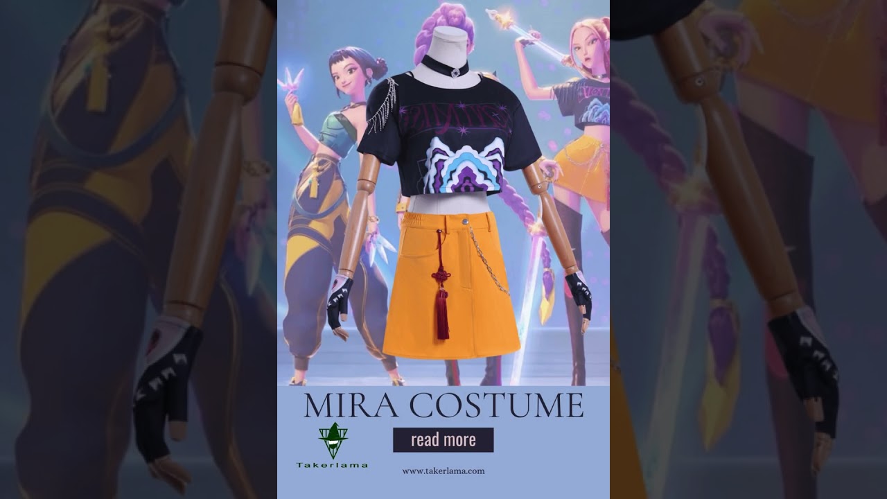 #Takerlama Kpop Demon Hunters Mira Cosplay Costume Women's Halloween Fancy Dress Takerlama