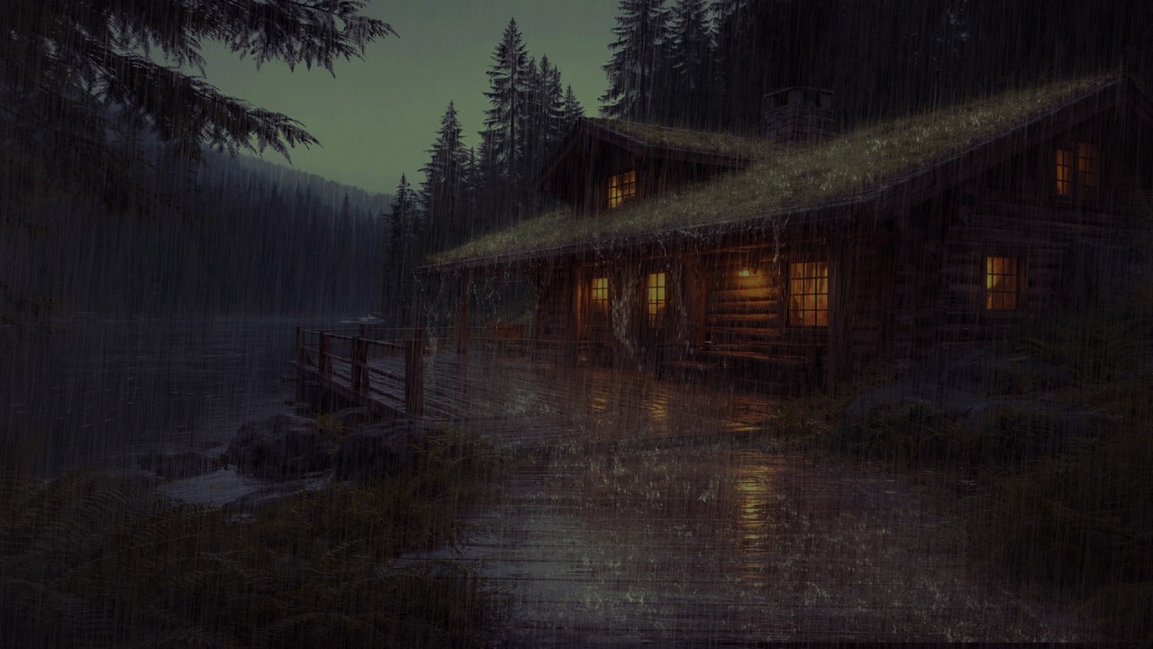 Heavy Rain & Thunder at Midnight 🌩️ Forest Storm Sounds for Deep Sleep