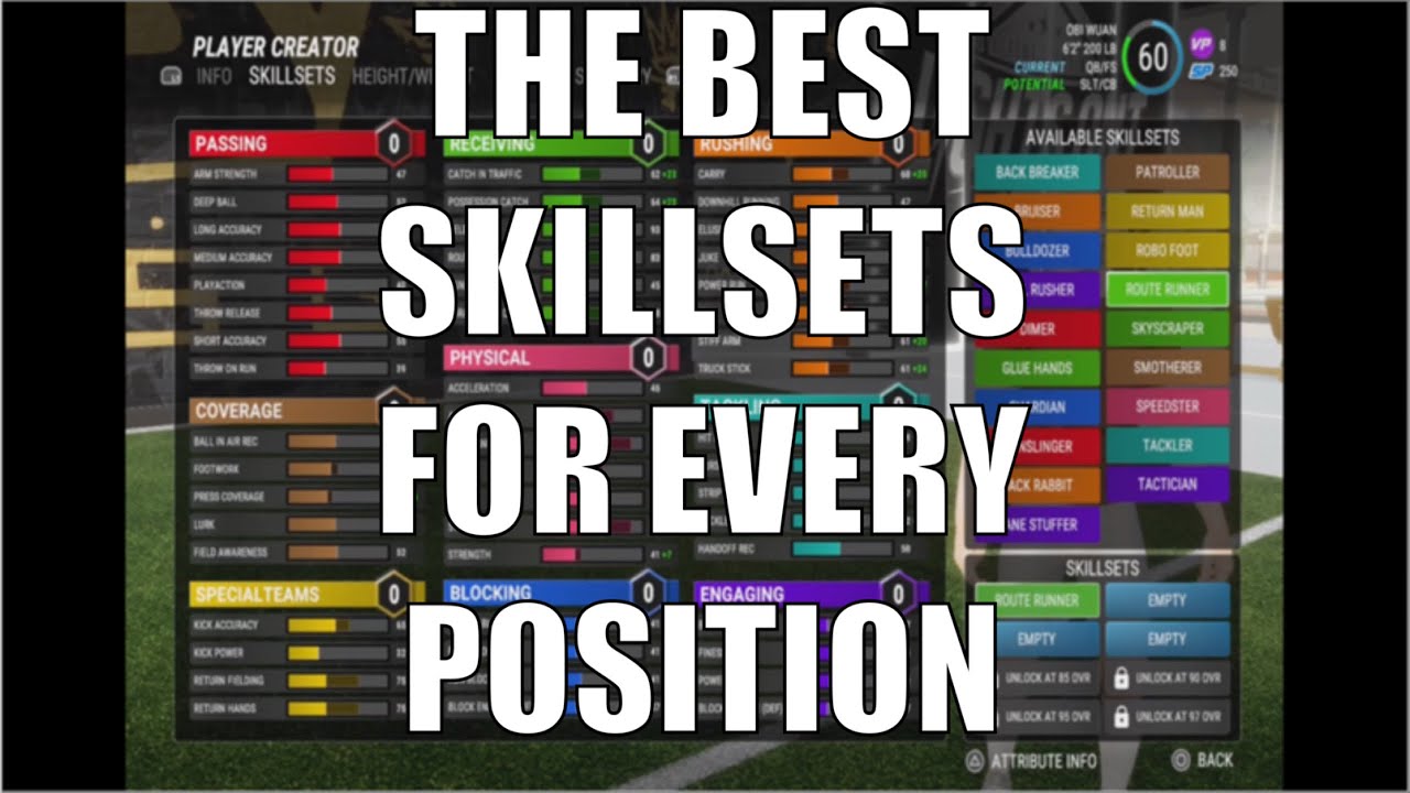 THE BEST SKILLSET FOR EVERY POSITION IN ESG FOOTBALL!