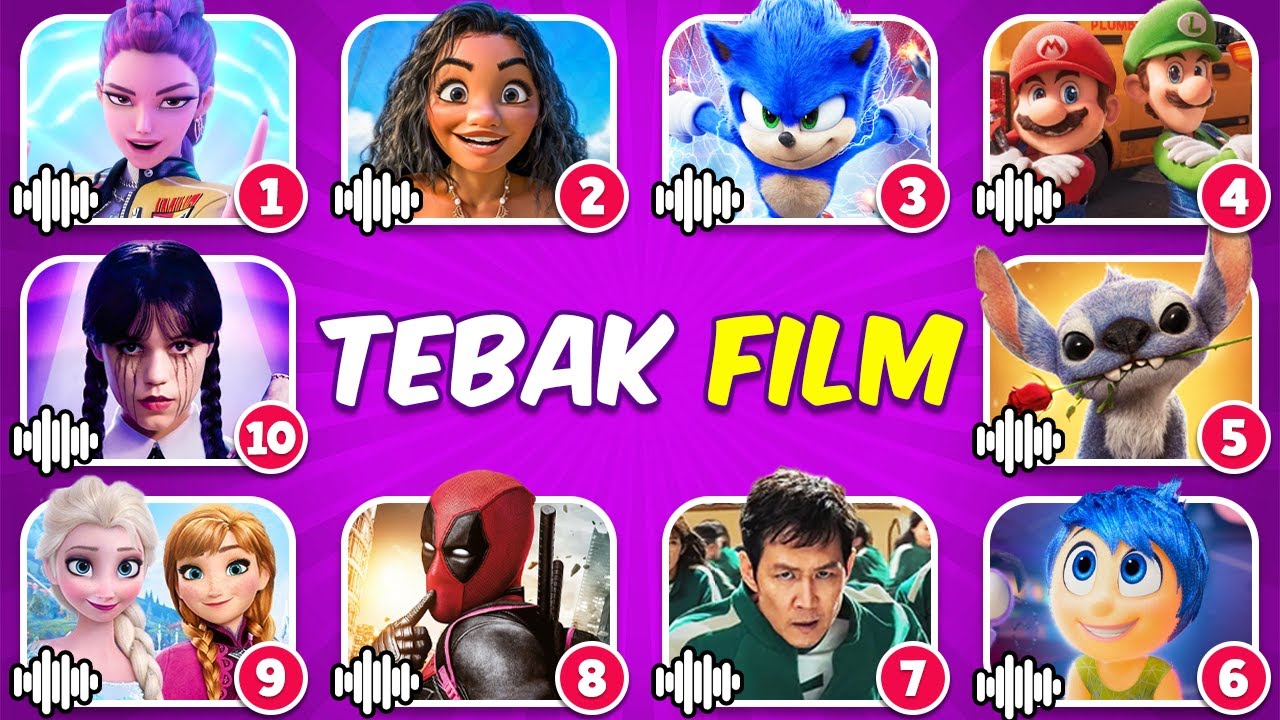 Tebak 32 Film dari Lagu 🎶 Kpop Demon Hunters, Moana, Wednesday, Minecraft ⛏️