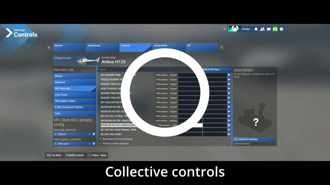 MSFS2024 | Tutorial | Heli specific control setup