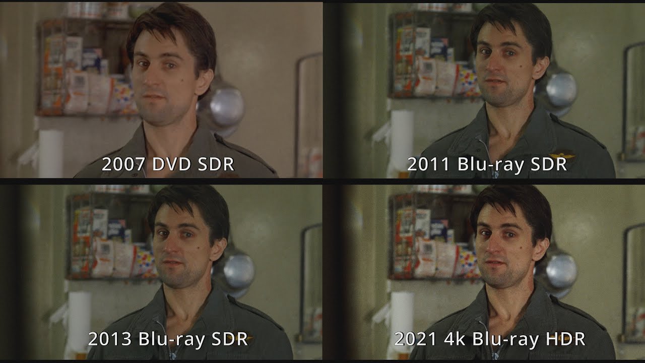 Taxi Driver DVD vs Blu-ray vs 4K Blu-ray Comparison (SDR version)