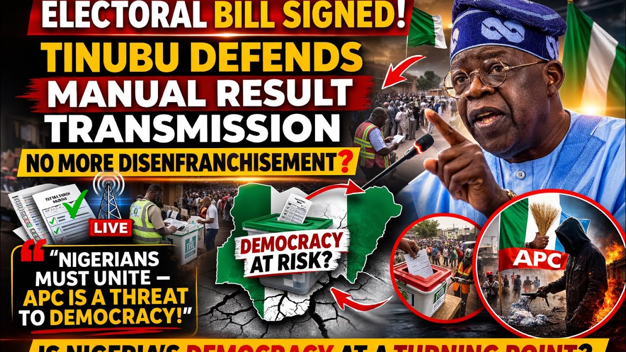 Electoral Bill Signed:Tinubu on Manual Result Transmission Is Nigeria’s Democracy at a TurningPoint?