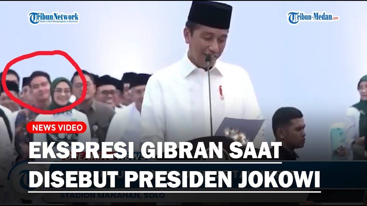 Ekspresi Gibran Rakabuming saat Presiden Jokowi Sebut 'Wali Kota Solo yang Saya Cintai'