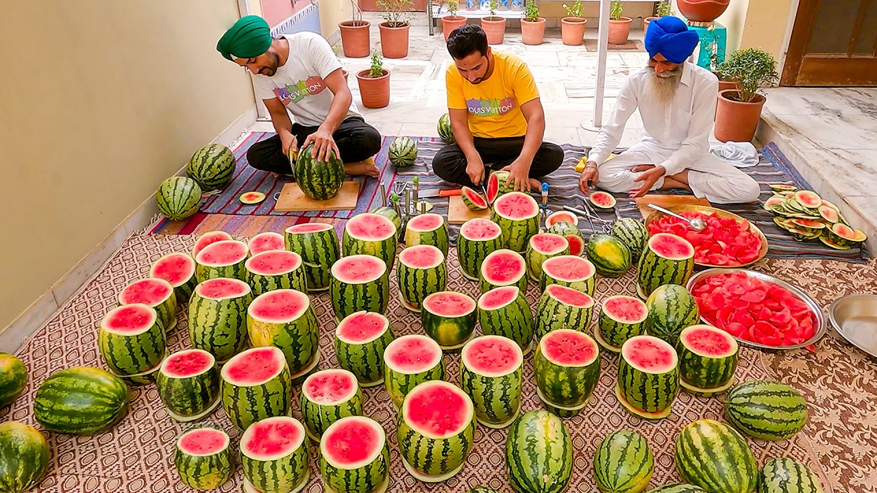 WATERMELON JUICE | Making Fresh Watermelon Juice In Village| Original Watermelon Juice Recipe |