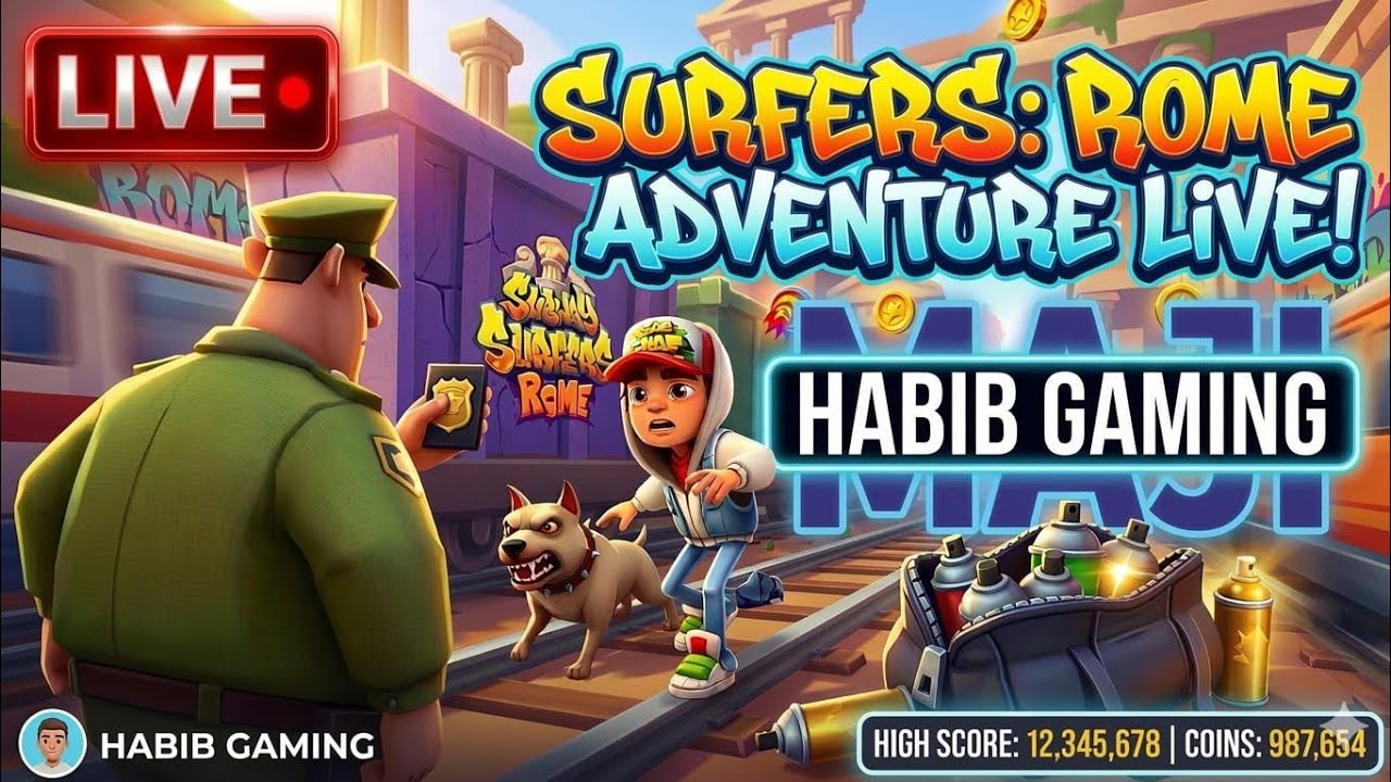🔴 Live Habib gaming subway surfers like my video please