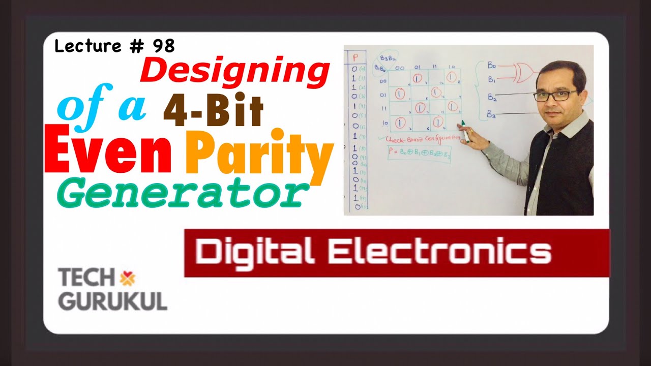 4-Bit Even Parity Generator | Tech Gurukul by Dinesh Arya