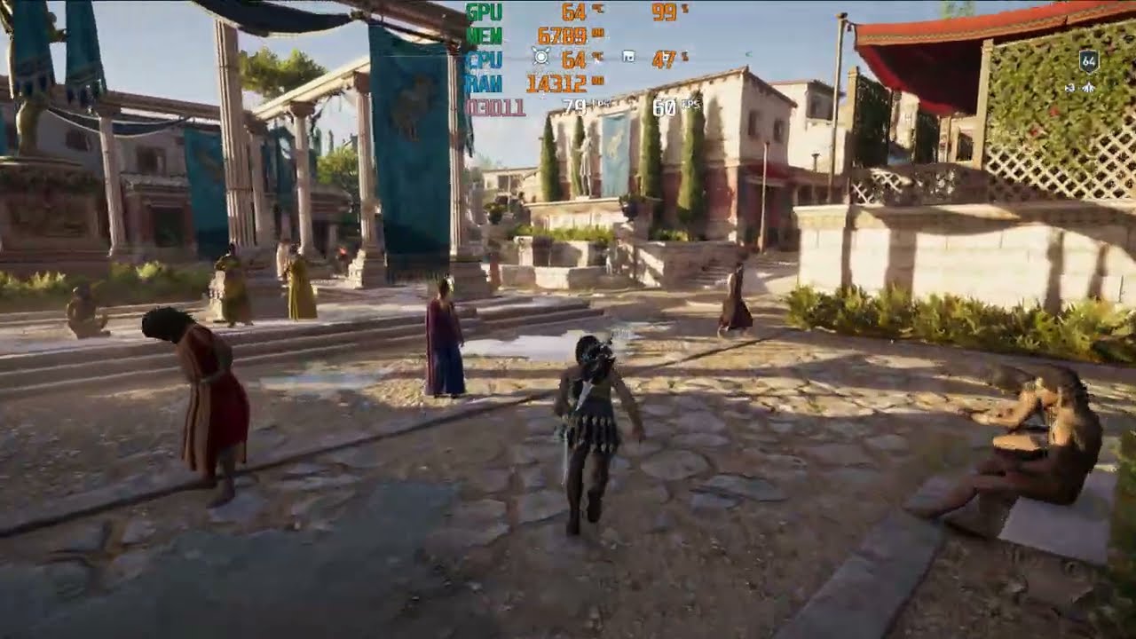 Assassin's Creed Odyssey: Ryzen 5800X3D + RX 6700 XT - Максимальные настройки / 1440p