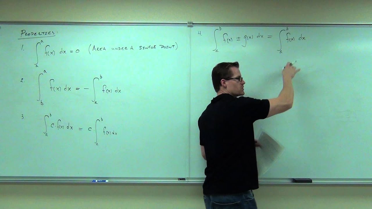 Calculus 1 Lecture 4.4:  The Evaluation of Definite Integrals