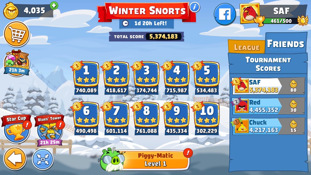 Angry Birds Friends. Winter Snorts. All levels 3 stars. Passage from Sergey Fetisov