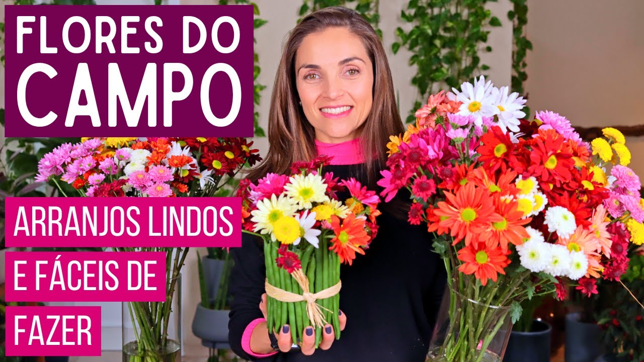 Arranjo com Flores do Campo 🌼 Barato, Lindo e Super F&aacute;cil&nbsp;de&nbsp;Fazer!