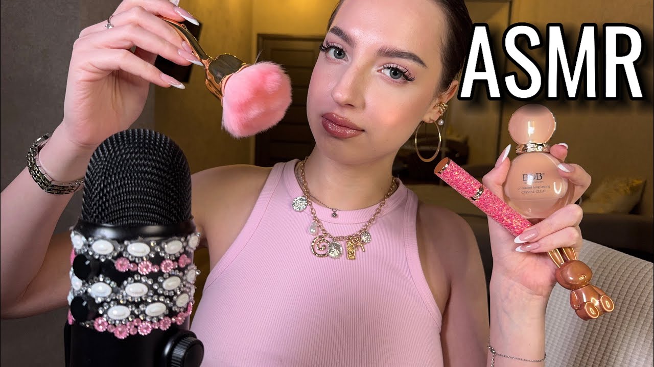 asmr🎙️Варіативний макіяж з близьким шепітом🍯+ звуки макіяжу 