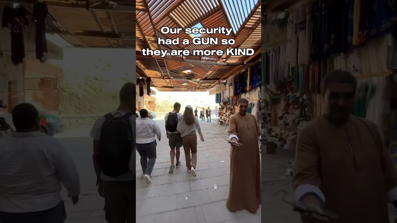 Hustlers and scammers in Luxor Egypt. Guide with a GUN