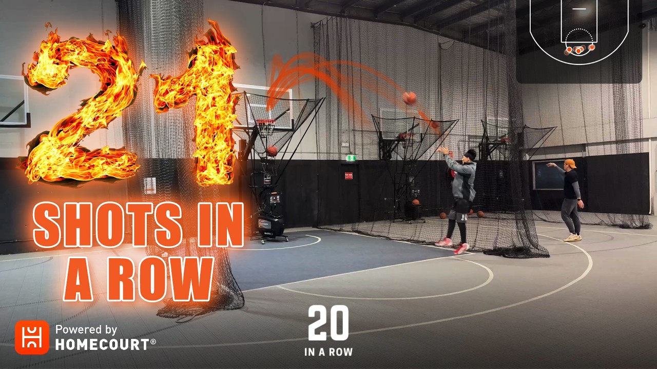 Mastering Basketball Jump Shots 21 in a row with @HomeCourtAi App 🏀 🔥