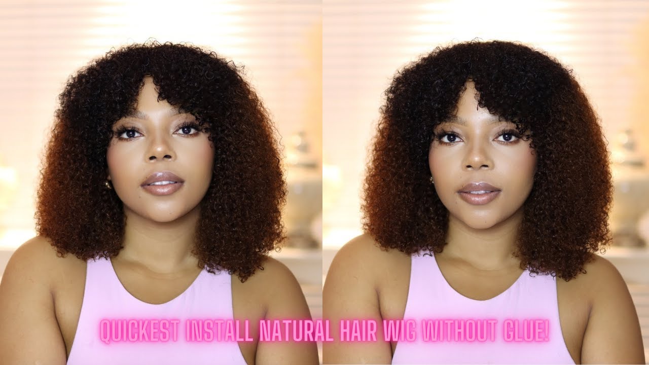 😱3-min installation?? Totally Glueless Natural Curly Wig From CurlsCurls