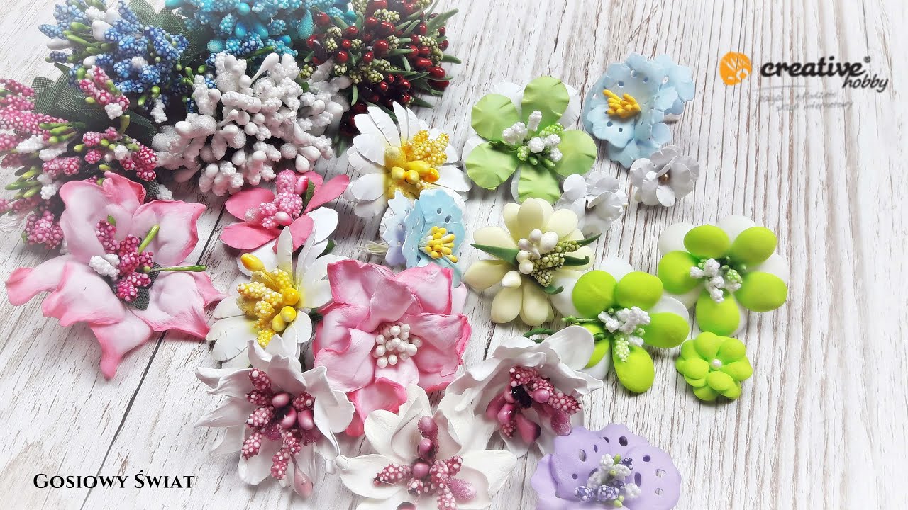 Pręciki do kwiatów, ryżyk, kaszka do scrapbookingu - Co to jest, jak używać? TUTORIAL DIY