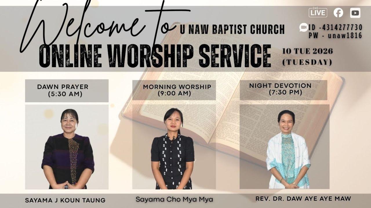 10.2.2026 (Tuesday)5:30 AM-U Naw Online Dawn Prayer