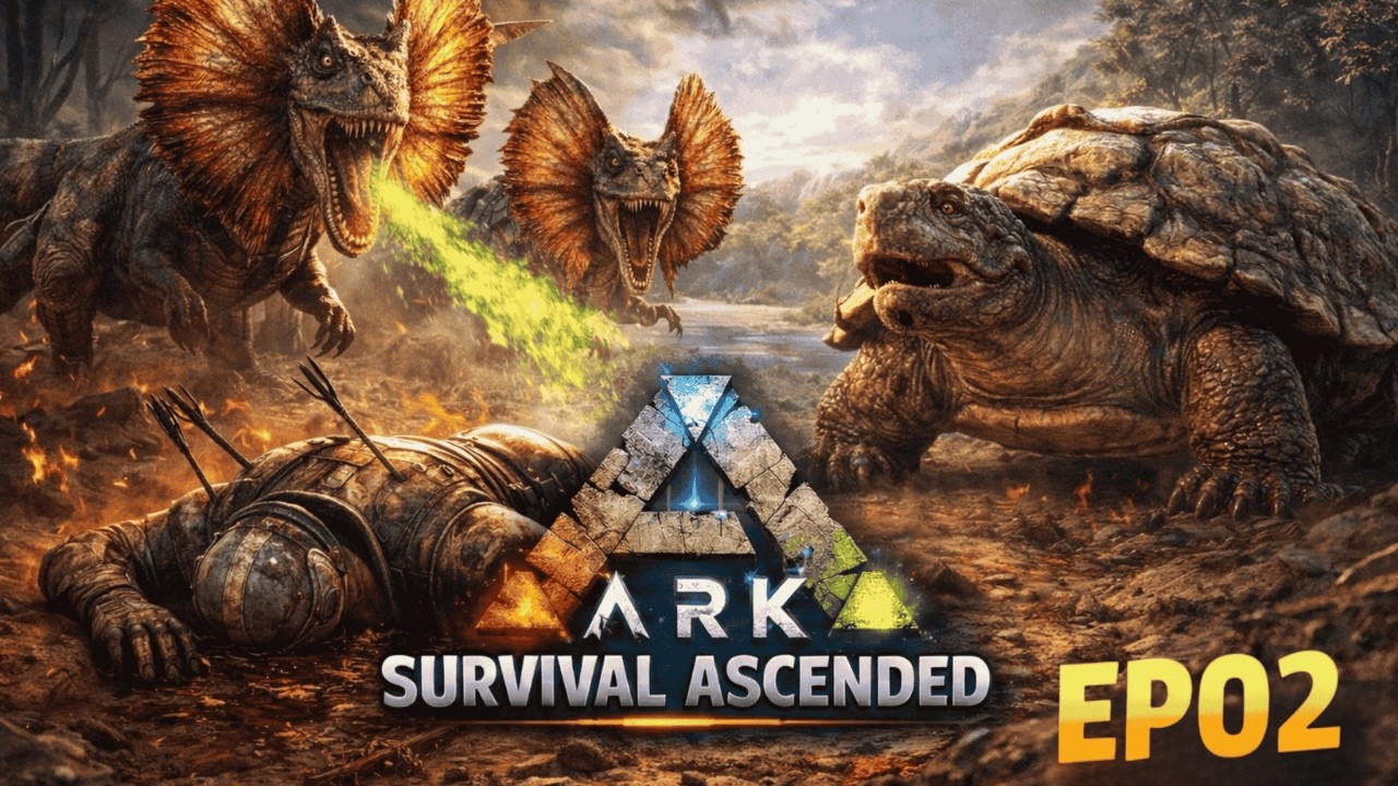 🐢 TORTUE GÉANTE VS DILOPHOSAURES ! | ARK Survival Ascended EP02