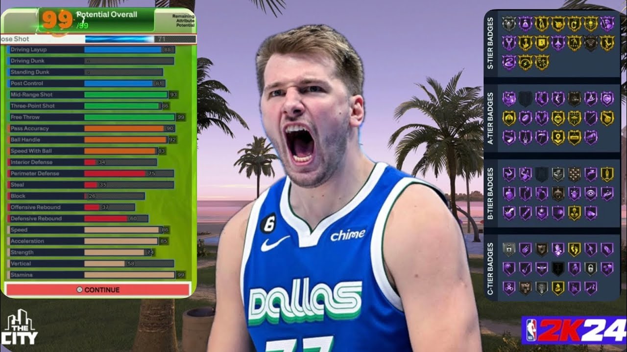Big luka THE PRO PLAY DRIBBLE KING 👑 on nba 2k24| build