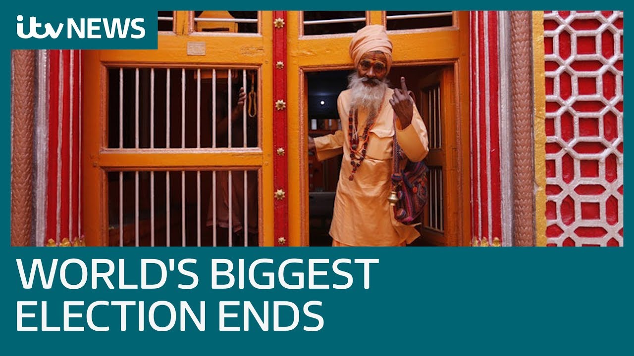 World's biggest national election ends as final areas of India cast votes | ITV News
