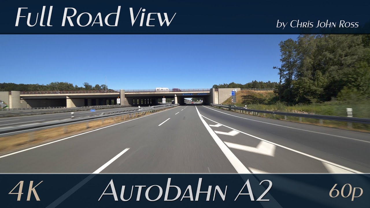 Autobahn (A2), Germany: Hannover-Bothfeld, -Lahe - Kreuz Hannover-Buchholz, -Ost - 4K (2160p/60p)