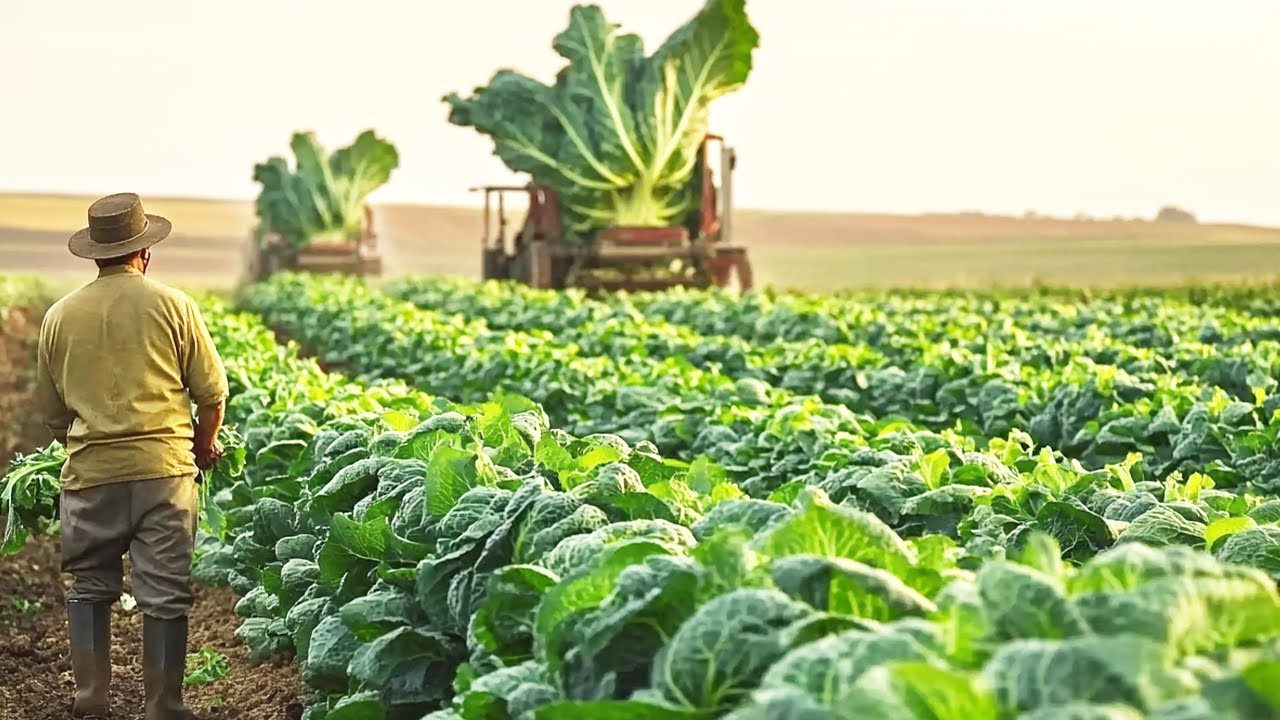 How Million Tons of Tiny Cabbage Farming and Harvesting - Tiny Cabbage Netherlands Farming