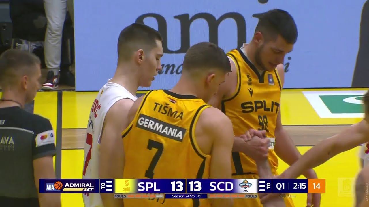 AdmiralBet ABA League 2024/25, Round 9 match: Split - SC Derby (15.11.2024)
